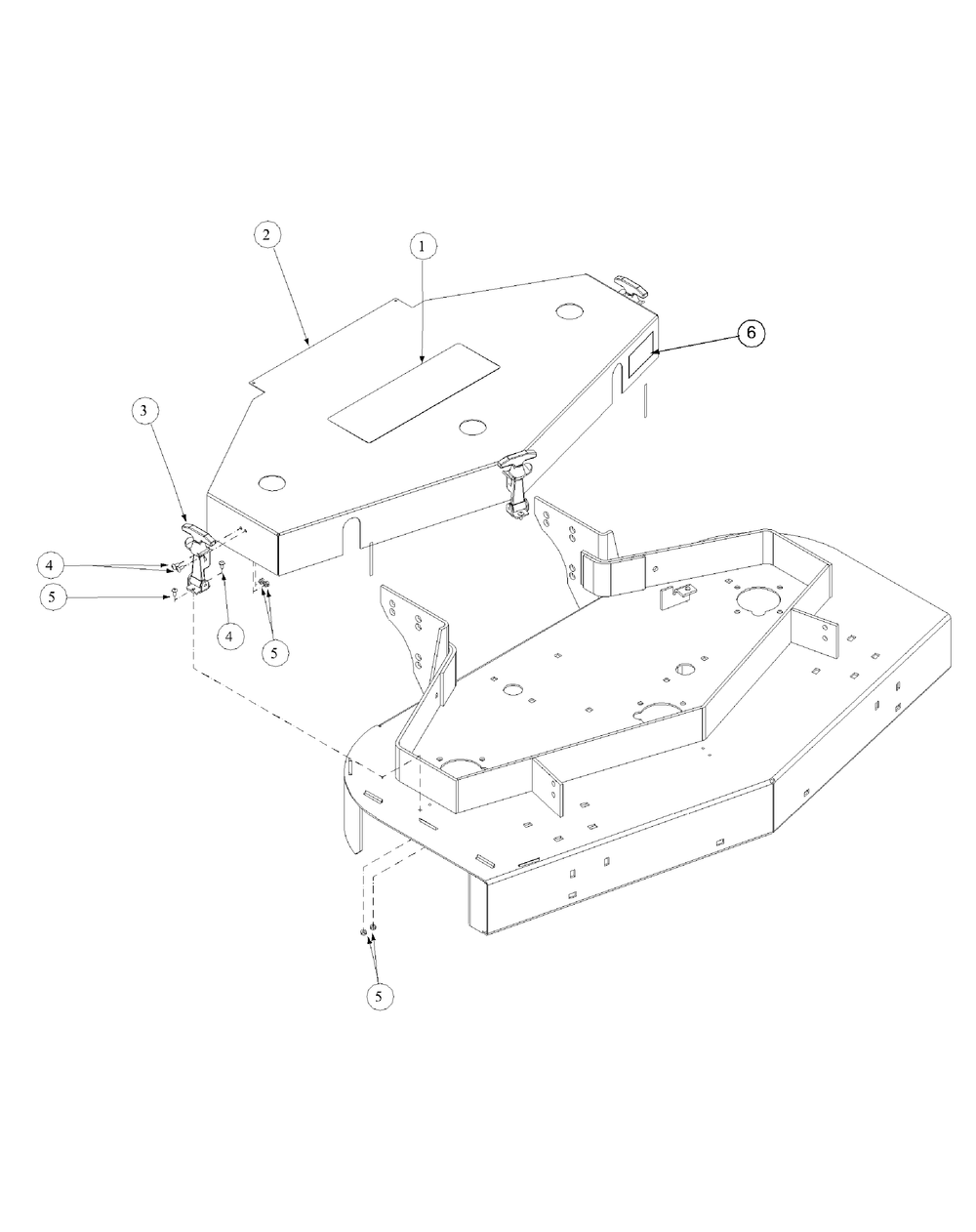 Cover Assembly Diagram and Parts List for G1548 55AE232S150-WAM Cub Cadet Lawn Mower